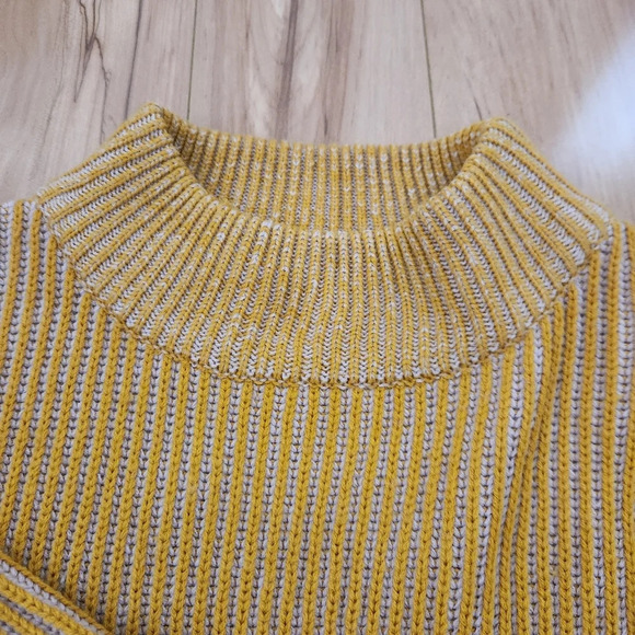 TOPSHOP Mock Neck Sweater Mustard Yellow size 8-10 MEDIUM - Picture 6 of 11